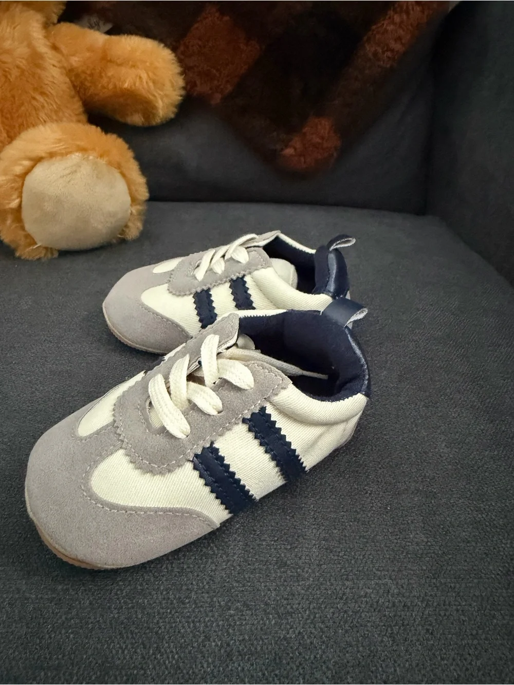 Toddler Grey and Navy Athletic Sneaker